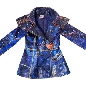 Disney Store Descendants 2 Evie Long Faux Leather Jacket ONLY Costume Size 5-6